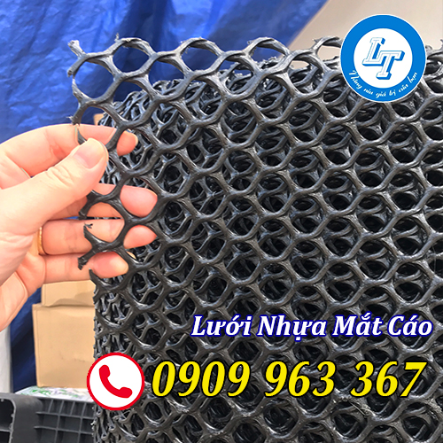 NƠI BÁN SỈ LƯỚI NHỰA MẮT CÁO LỖ TO, LỖ NHỎ TPHCM lưới nhựa cứng màu đen