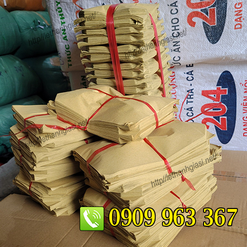 BỎ SỈ TÚI GIẤY ĐỰNG ĐỒ CHIÊN, KHOAI TÂY, GÀ RÁN GIAO TẬN NƠI TPHCM túi giấy kraft màu nâu