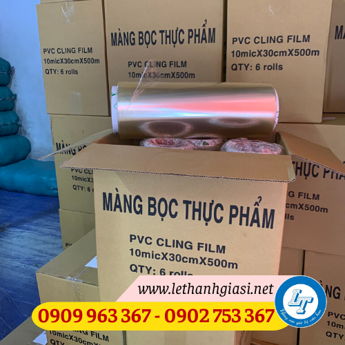 Bán màng bọc thực phẩm loại to không hộp giá rẻ chất lượng màng bọc thực phẩm 30cm x 500m