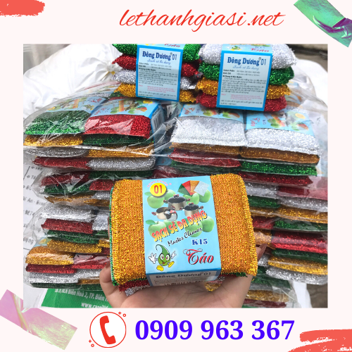 GIÁ RẺ MIẾNG RỬA CHÉN KIM TUYẾN CHO GIA ĐÌNH miếng rửa chén kim tuyến nhiều màu