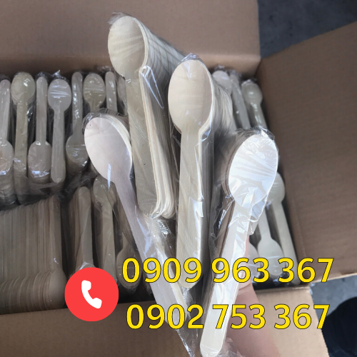 Muỗng gỗ ăn cơm dùng 1 lần giá sỉ rẻ muỗng gỗ dùng 1 lần