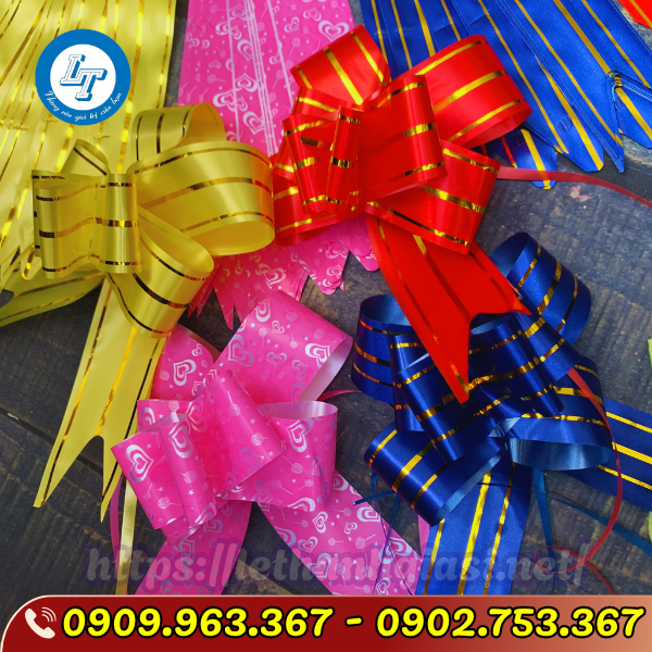 SỈ RẺ NƠ GÓI QUÀ ĐẸP, ĐỦ MÀU TẠI TPHCM nơ nhiều màu