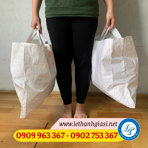 Bao tải có quai xách hàng tái chế giá rẻ bao tải có quai xách