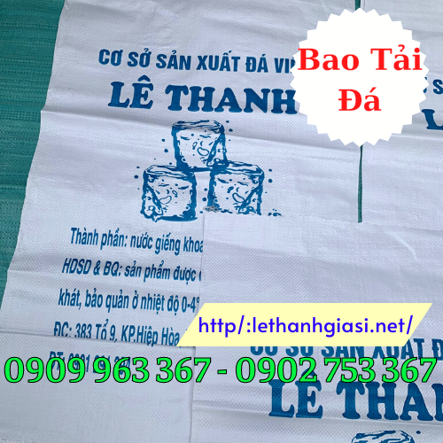 Bao tải đựng nước đá giá sỉ rẻ bao tải đựng đá viên màu trắng