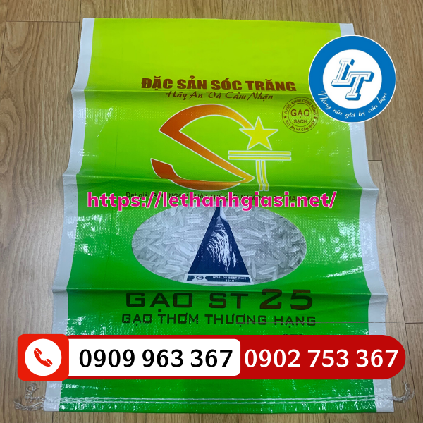 Mua bao tải in logo theo yêu cầu ở đâu giá rẻ bao tải dệt ghép