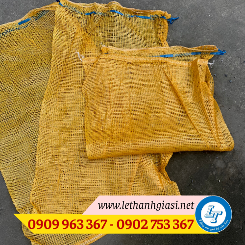Cung cấp bao tải lưới đựng nông sản giá rẻ Miền Nam bao tải lưới màu vàng