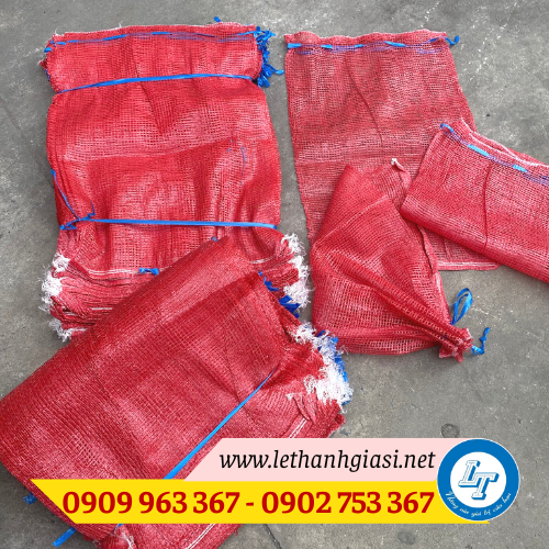 Cung cấp bao tải lưới đựng nông sản giá rẻ Miền Nam bao tải lưới màu đỏ