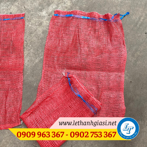Cung cấp bao tải lưới đựng nông sản giá rẻ Miền Nam bao tải lưới màu đỏ