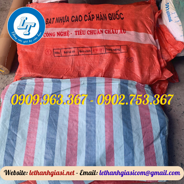 ĐẠI LÝ BẠT CHE CÔNG TRÌNH GIÁ SỈ RẺ TẠI HCM bạt nhựa sọc 3 màu