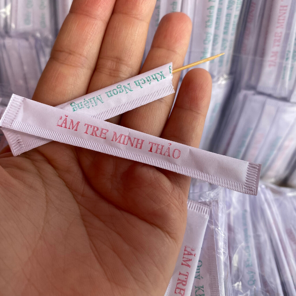 Sỉ rẻ tăm xỉa răng bọc giấy sẵn tại kho HCM tăm tre bọc giấy