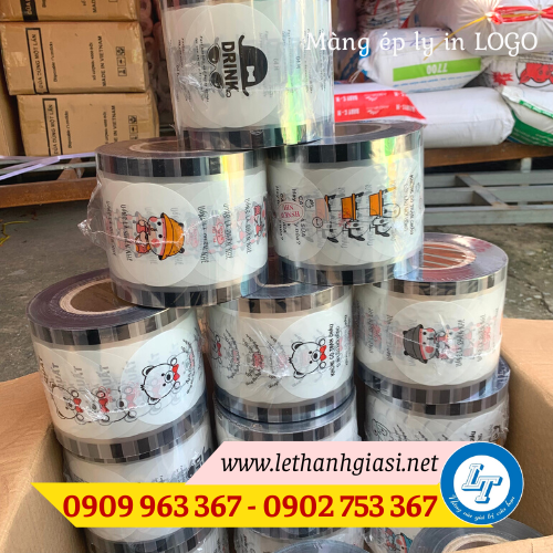 Mua cuộn màng ép ly có in hình ở đâu giá rẻ? cuộn màng ép ly in logo