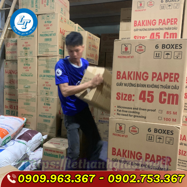 GIẤY NẾN NƯỚNG BÁNH CUỘN NHỎ GIÁ SỈ THÙNG 24 CUỘN giấy gói thực phẩm lê thanh