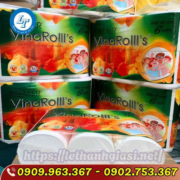 SỈ RẺ KHĂN GIẤY CUỘN VỆ SINH KHÔNG LÕI LOẠI TỐT khăn giấy cuộn vina rolls
