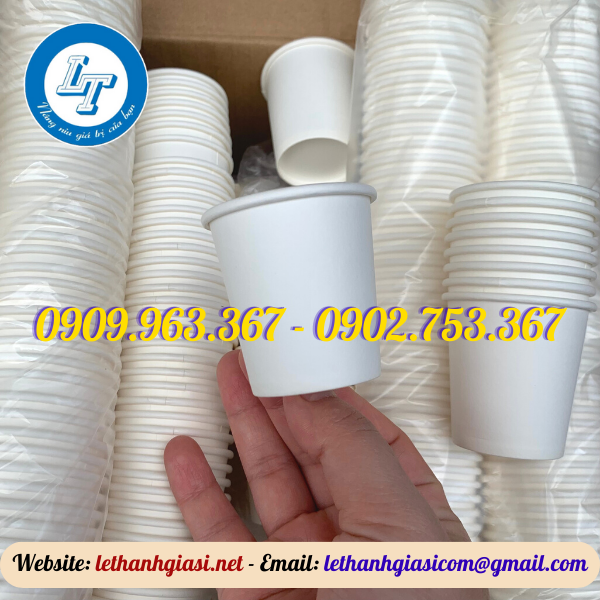 SỈ THÙNG LY GIẤY TRẮNG 2.5 OZ DÙNG MỘT LẦN ly giấy trắng nhỏ