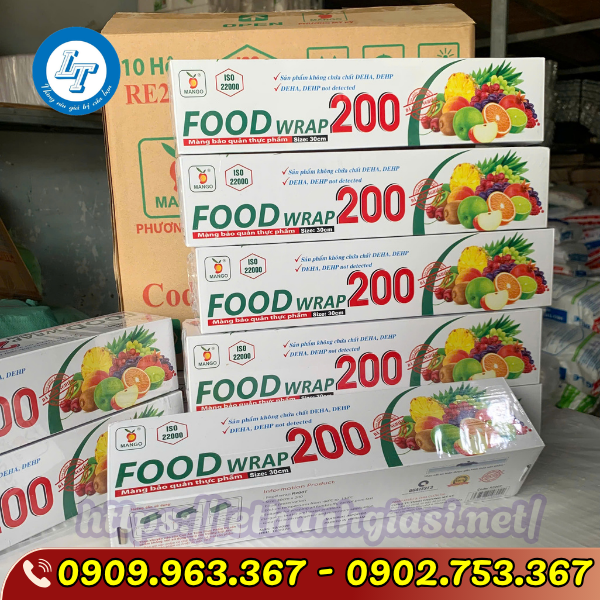 MÀNG BỌC THỰC PHẨM FOOD WRAP 200 CHÍNH HÃNG THÙNG 10 HỘP MÀNG BỌC THỰC PHẨM FOOD WRAP 200 CHÍNH HÃNG THÙNG 10 HỘP