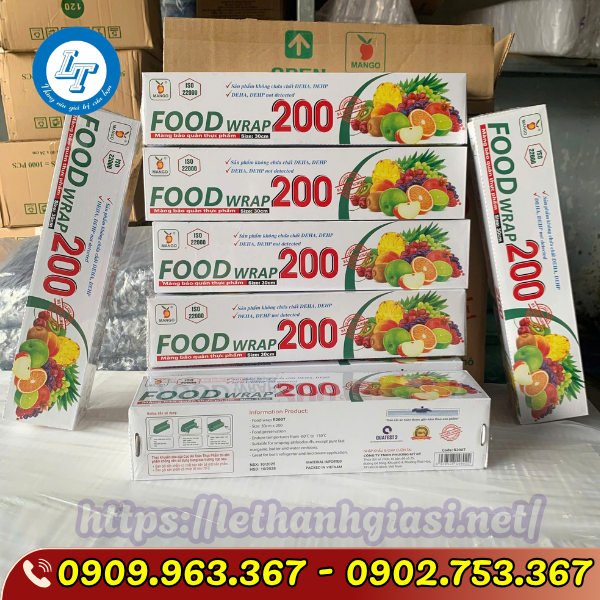 MÀNG BỌC THỰC PHẨM FOOD WRAP 200 CHÍNH HÃNG THÙNG 10 HỘP MÀNG BỌC THỰC PHẨM FOOD WRAP 200 CHÍNH HÃNG THÙNG 10 HỘP