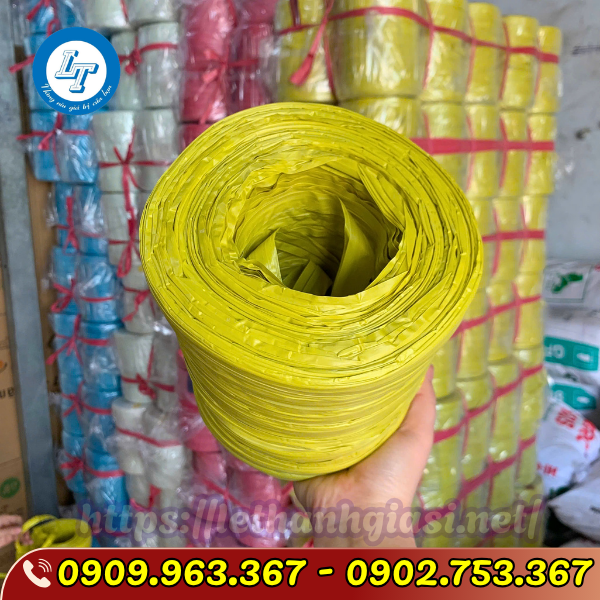 ĐỊA CHỈ BÁN SỈ DÂY NILON ỐNG 700GR, 1KG, 2KG, 3KG TẠI TPHCM dây nilon màu vàng