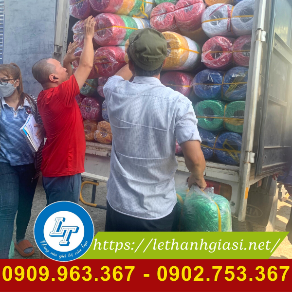 Giá sỉ dây nilon nem cuộn trộn màu tại xưởng dây nilon nem