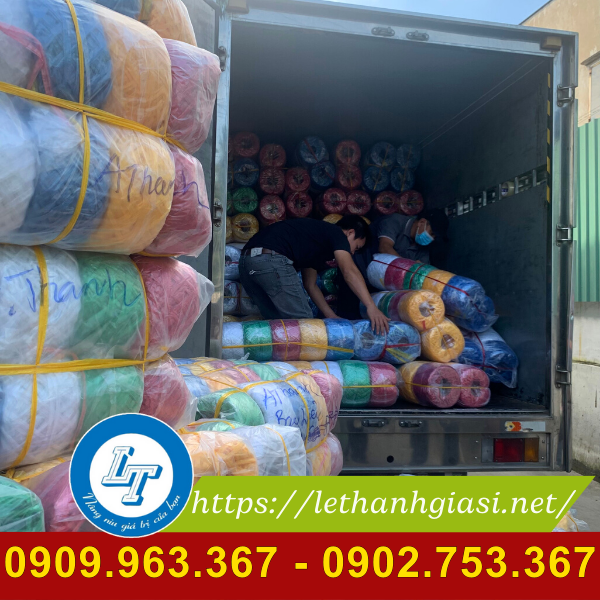 Giá sỉ dây nilon nem cuộn trộn màu tại xưởng dây nilon nem
