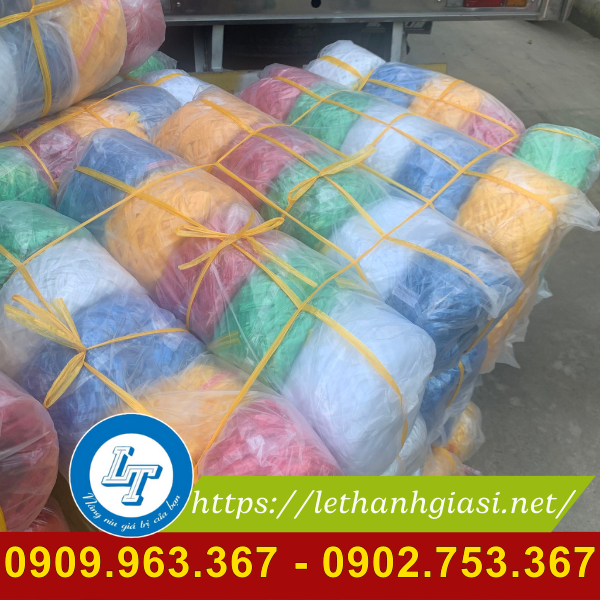 Giá sỉ dây nilon nem cuộn trộn màu tại xưởng dây nilon nem