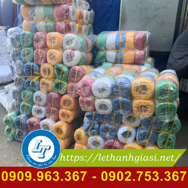 Giá sỉ dây nilon nem cuộn trộn màu tại xưởng dây nilon nem