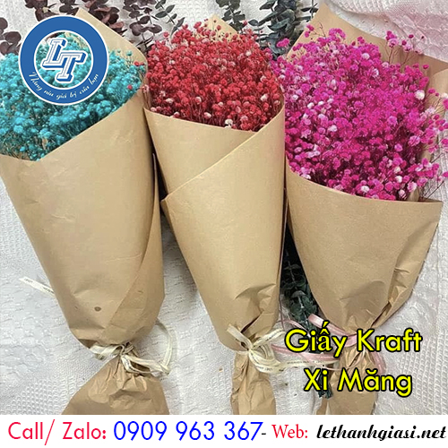 ĐỊA CHỈ BÁN SỈ GIẤY XI MĂNG GIÁ RẺ TẠI TPHCM giấy gói hoa màu nâu