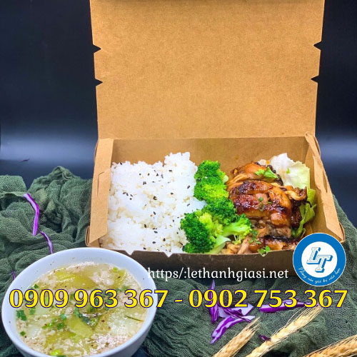 Nơi bán hộp giấy đựng cơm mang đi giá rẻ nhất hộp giấy kraft