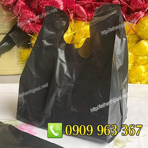 MUA TÚI XỐP ĐEN BÓNG, ĐEN THƯỜNG GIÁ SỈ CHO NHÀ PHÂN PHỐI túi xốp 2 quai màu đen