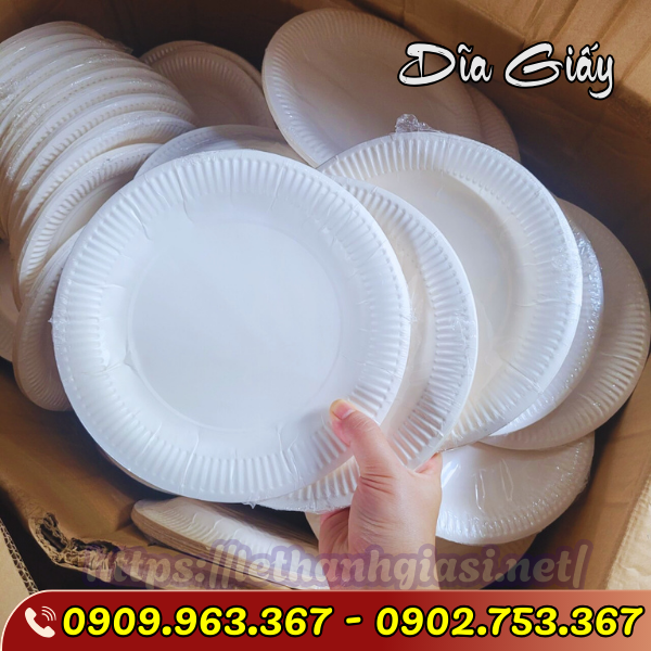 MUA SỈ DĨA GIẤY NHỎ 13CM ĂN BÁNH KEM dĩa giấy dùng 1 lần