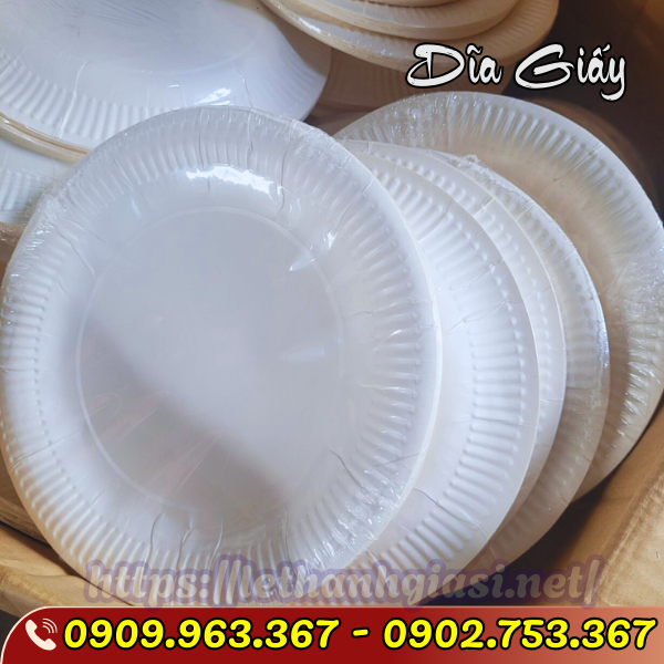 MUA SỈ DĨA GIẤY NHỎ 13CM ĂN BÁNH KEM dĩa giấy dùng 1 lần