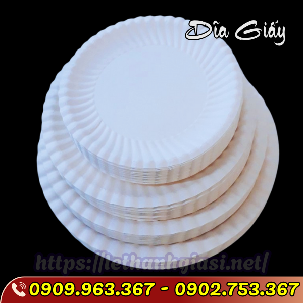 MUA SỈ DĨA GIẤY NHỎ 13CM ĂN BÁNH KEM dĩa giấy dùng 1 lần