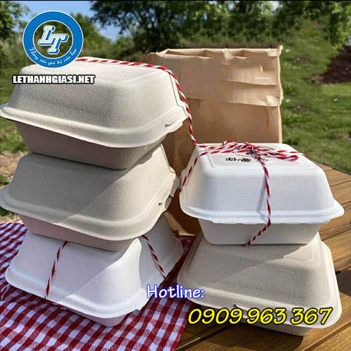 MUA SỈ HÔP BÃ MÍA ĐỰNG THỨC ĂN Ở ĐÂU TPHCM hộp bã mía hình vuông
