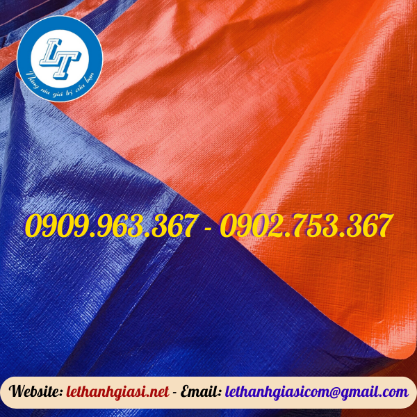 ĐẠI LÝ BẠT CHE CÔNG TRÌNH GIÁ SỈ RẺ TẠI HCM bạt nhựa xanh cam