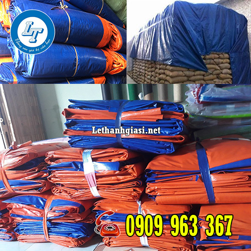 BÁN GIÁ TỐT BẠT NHỰA MÀU XANH CAM KHỔ 2M, 6M, 8M, 10M bạt nhựa xanh cam