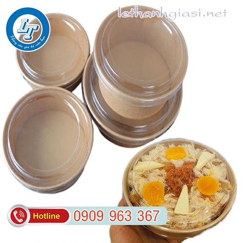 MUA HỘP ĐỰNG BÁNH BÔNG LAN BẰNG GIẤY Ở ĐÂU GIÁ RẺ tô giấy kraft nâu đựng bánh