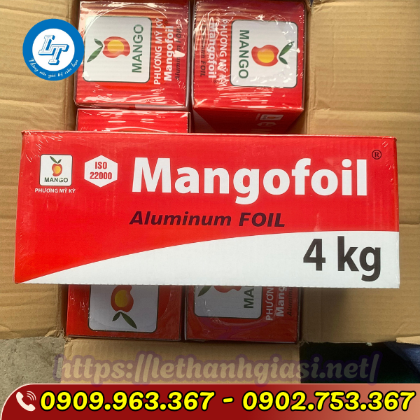Giấy bạc nướng thực phẩm 1kg; 2kg; 3kg; 4kg; 5kg giá sỉ rẻ cho đại lý giấy bạc nướng cuộn lớn 4kg