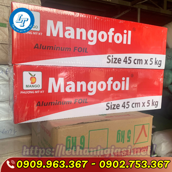 Giấy bạc nướng thực phẩm 1kg; 2kg; 3kg; 4kg; 5kg giá sỉ rẻ cho đại lý giấy bạc nướng mango cuộn to 5kg