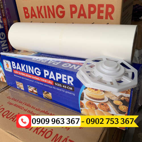 Mua giấy nến nướng bánh cuộn to giá sỉ giấy nướng bánh chống dính không thấm dầu