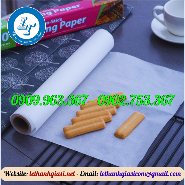 GIẤY NƯỚNG BÁNH KHÔNG THẤM DẦU CUỘN LỚN GIÁ SỈ giấy nướng bánh