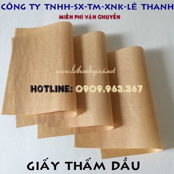 ĐỊA CHỈ BÁN GIẤY THẤM DẦU THỰC PHẨM TPHCM giấy thấm dầu thực phẩm