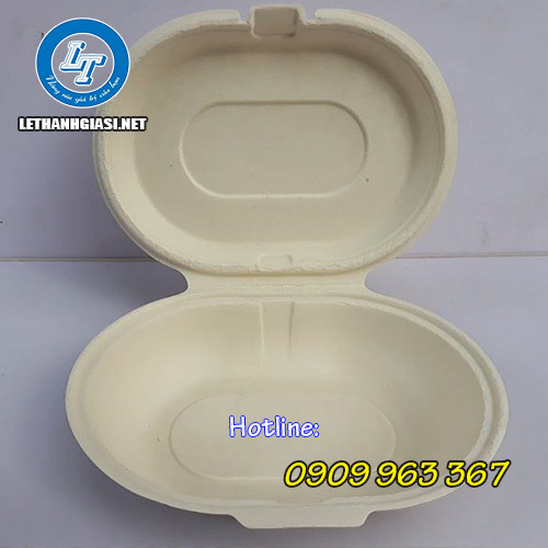 MUA SỈ HÔP BÃ MÍA ĐỰNG THỨC ĂN Ở ĐÂU TPHCM hộp bã mía hình oval