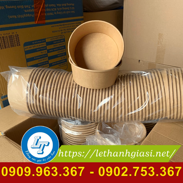 Mua hộp giấy đựng bánh tròn giá sỉ ở HCM tô giấy kraft 750