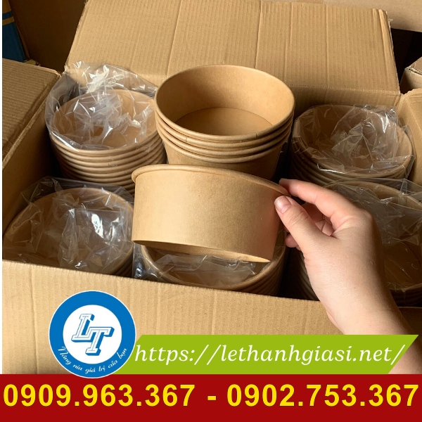 Mua hộp giấy đựng bánh tròn giá sỉ ở HCM tô giấy kraft