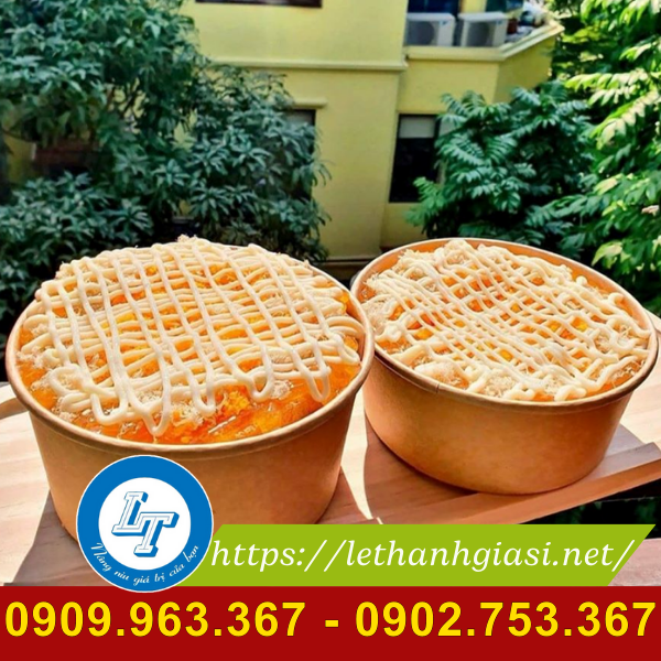 Mua hộp giấy đựng bánh tròn giá sỉ ở HCM tô giấy đựng bánh bông lan