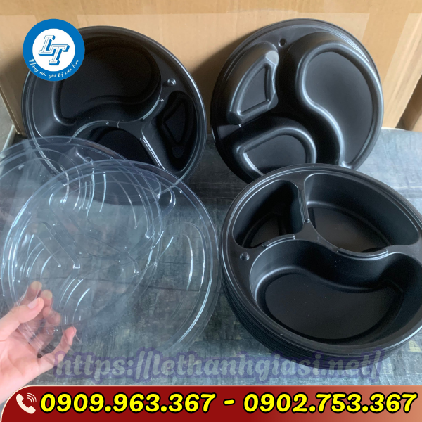 HỘP NHỰA 3 NGĂN ĐẾ ĐEN HỘP NHỰA 3 NGĂN ĐẾ ĐEN