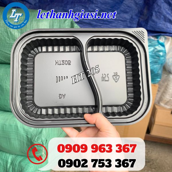 hộp nhựa ht205 đế đen nắp pet giá rẻ cho khách sỉ lẻ