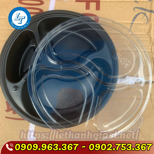 ĐỊA CHỈ BÁN HỘP NHỰA ĐẾ ĐEN ĐỦ LOẠI GIÁ SỈ RẺ tại hộp nhựa đế đen tròn 3 ngăn