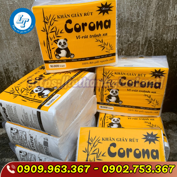 PHÂN PHỐI SỈ RẺ GIẤY RÚT CORONA CÁC LOẠI CHO ĐẠI LÝ, CỬA HÀNG khăn giấy rút quán ăn corona
