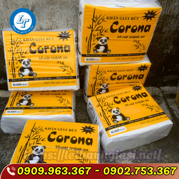 ĐẠI LÝ KHĂN GIẤY KHÔ CÁC LOẠI GIÁ RẺ CHẤT LƯỢNG KHĂN GIẤY KHÔ corona