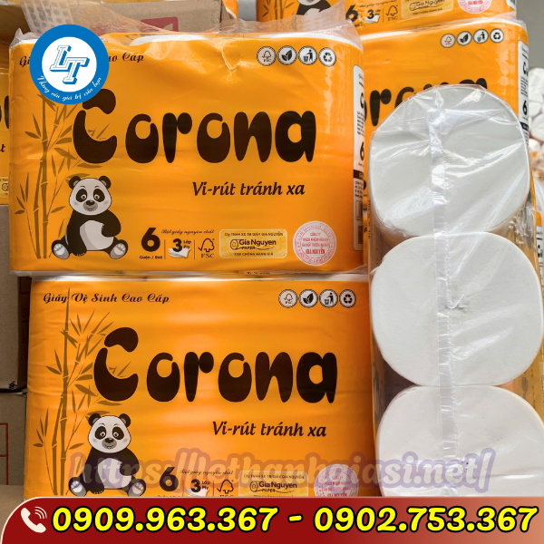 SỈ RẺ KHĂN GIẤY CUỘN VỆ SINH KHÔNG LÕI LOẠI TỐT khăn giấy cuộn corona